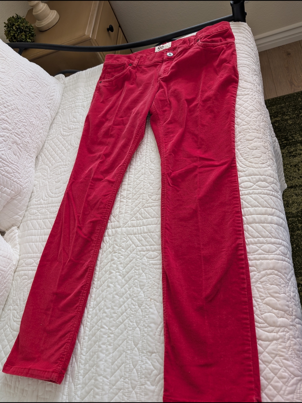 SO Teal & Red Corduroy Junior Size 15. 2 Pairs - Picture 8 of 8